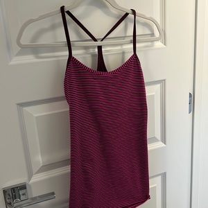 Pink and purple striped lulu tank